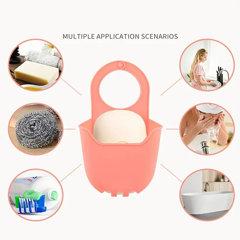 Silicone Hanging Bogg Pouch, Camping Hiking Beach Bag, Phone Holder, Sink Storage Hanging Bag, Dish Drying Rack, Faucet Scrubber Sponges, Hangable Drying Rack Sink Bag Tray, Soap Drain Basket with Buckle Silicone Hanging Bogg Pouch, Camping Hiking Beach Bag, Phone Holder, Sink Storage Hanging Bag, Dish Drying Rack, Faucet Scrubber Sponges, Hangable Drying Rack Sink Bag Tray, Soap Drain Basket with Buckle